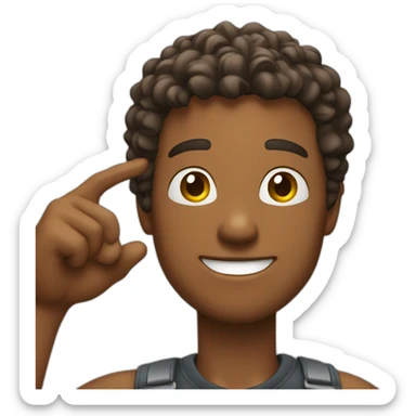 guy posing for a selfie sticker