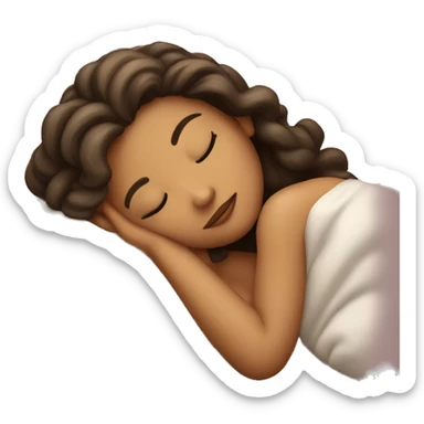A pretty girl sleeping  sticker