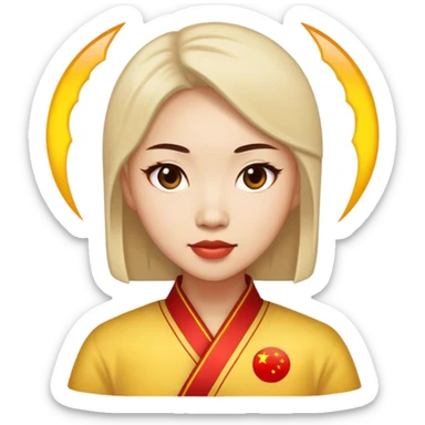 photorealistic chinese woman sticker