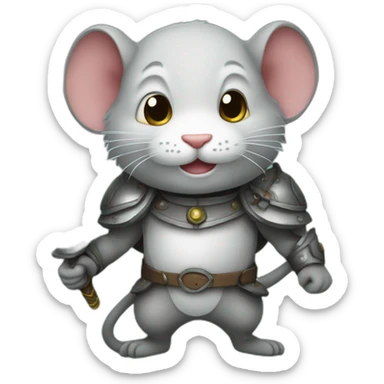 Souris avec une épée  sticker