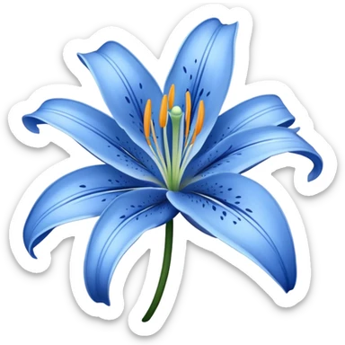 Fiore giglio blu sticker