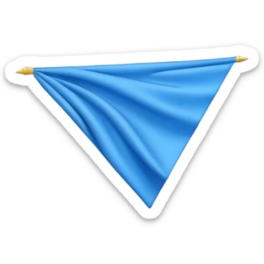 blue flag triangle ahaped sticker