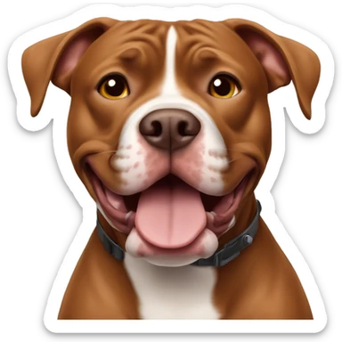 brown pitbull sticker