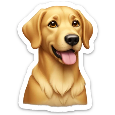 a kind golden dog sticker