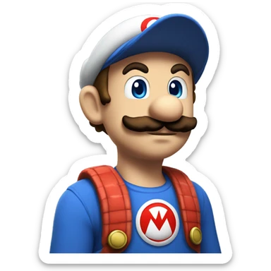 Mario-with-a-blue-shell sticker