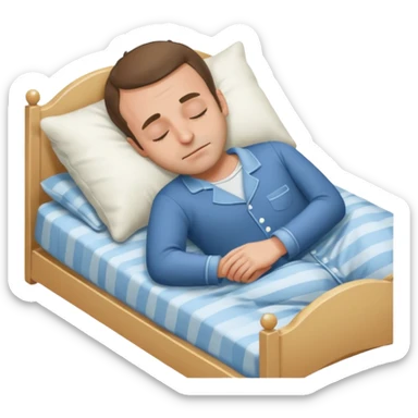 Macron qui dort dans sont lit sticker