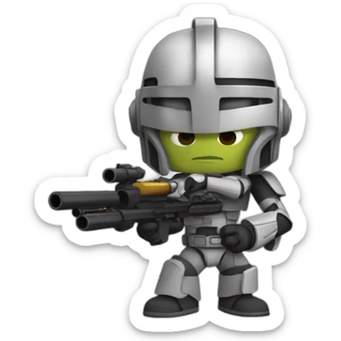 clone wars clone with blaster sticker