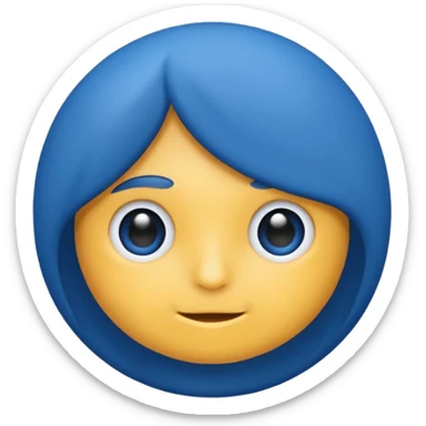 Verificación azul con un chulito blanco  que el emoji sea redondo y sin cara sticker