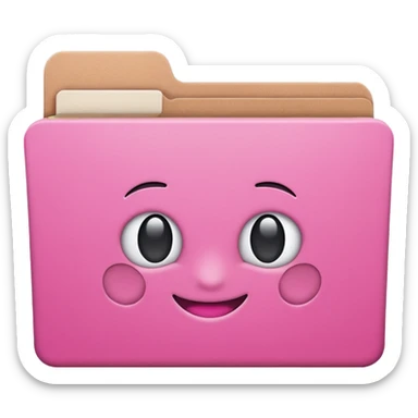 file folder pink sticker