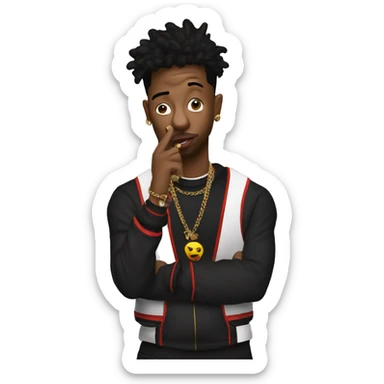 21 savage shushing  sticker
