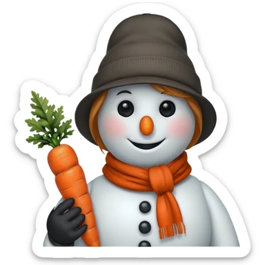 snowman with outfits  sticker