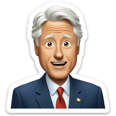 Bill clinton surprised sticker