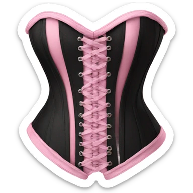 Corset black and pink  sticker