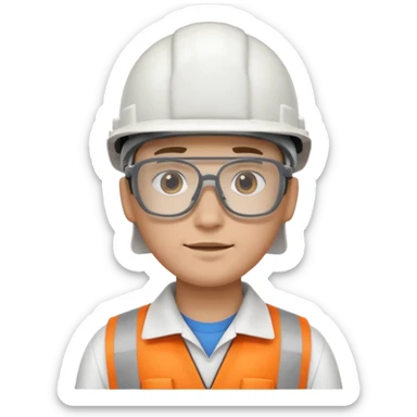 Ingeniero casco blanco sticker