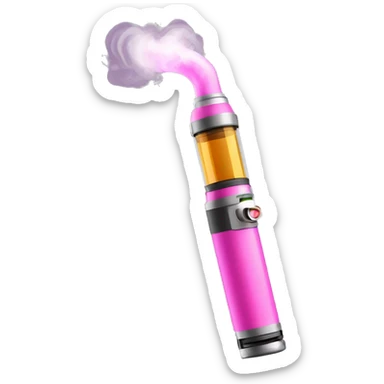 a vape / e-cigarette smoking device pink flavour sticker