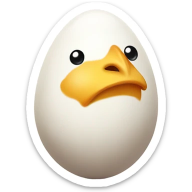 A chicken egg saying “I like you” sticker