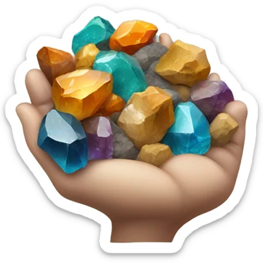 A handful of minerals sticker