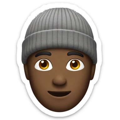 Guy wearing a beanie  sticker