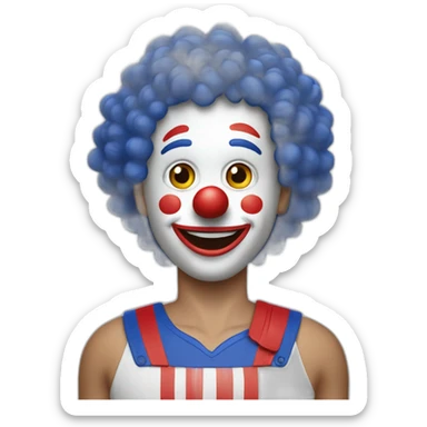 Un clown avec le maillot de la France sticker