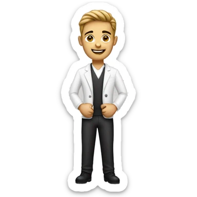 Male barista sticker