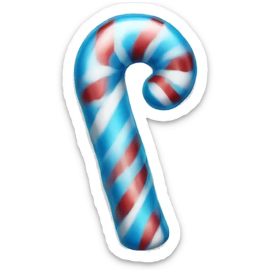 Blue candy cane  sticker