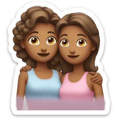 mother with daughter talk sticker