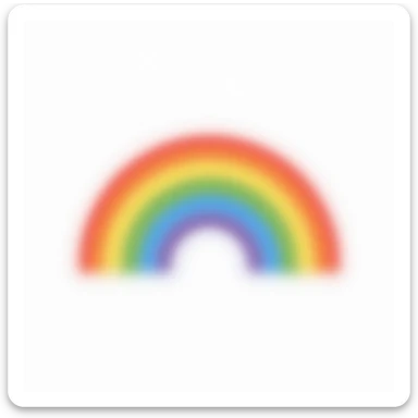 photorealistic icon of a rainbow on white background sticker