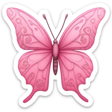 Pink butterfly sticker