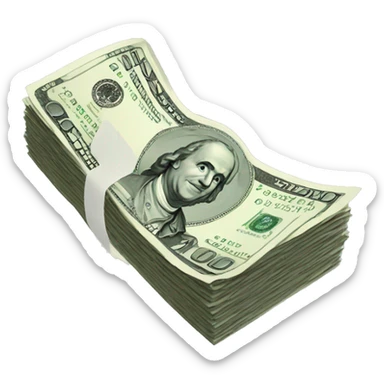 fajo de billetes  con alas sticker