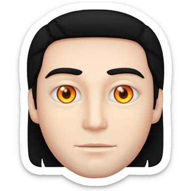 seorang laki dengan mata berbintang bintang. buatlah hanya kepala saja sticker