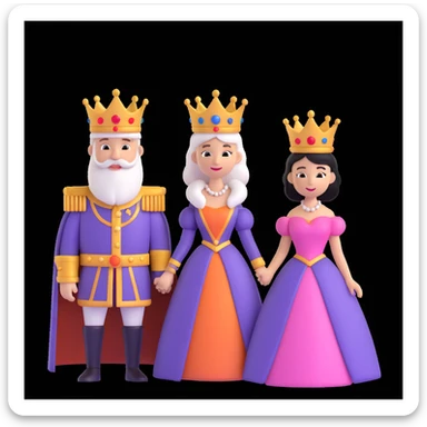disney king and queen posing sticker