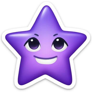 Purple twinkle star  sticker