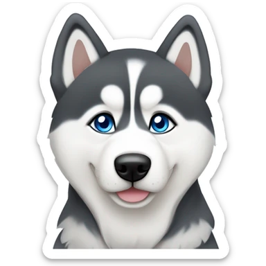 Siberian husky with blue eyes ￼￼ sticker