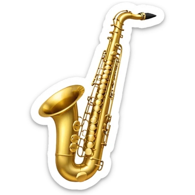 An emoji of a baritone saxophone sticker
