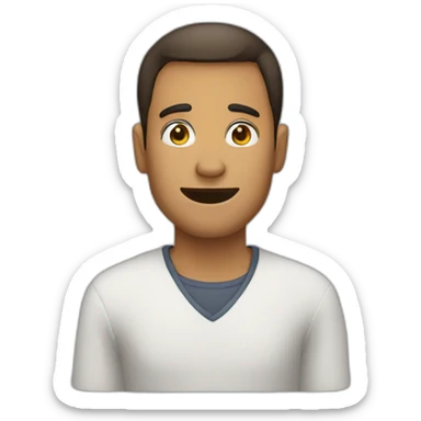 A man who loves the letter N sticker