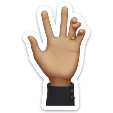 hand sign hide ring finger sticker