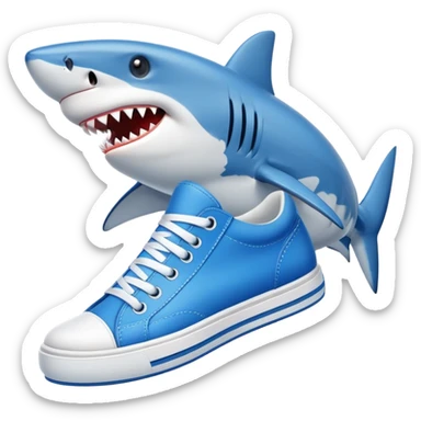 tralalelo shark wearing sneakers sticker