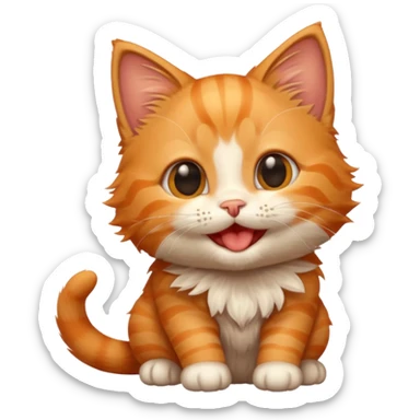 Kitten giggle sticker