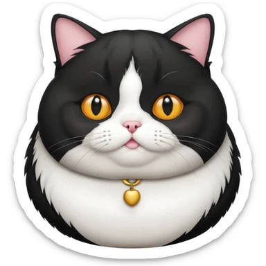 Fat tuxedo cat sticker