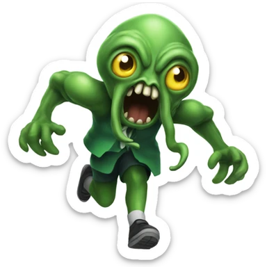 Cthulhu speed running sticker