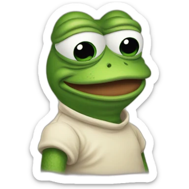 pepe the frog with hearth sticker