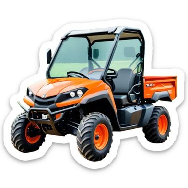 Farm Utility Vehicle (UTV) - Kubota RTV-XG850 (Model Year: 2021) (Iconic colour: Orange) sticker