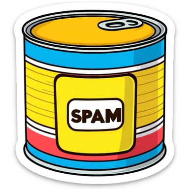 POP ART SPAM CAN sticker