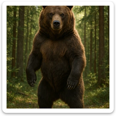 Grizzly bear sticker