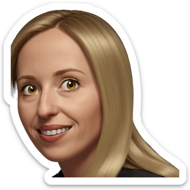 smiling blonde girl portrait sticker