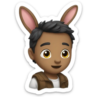 Adick on bunny sticker