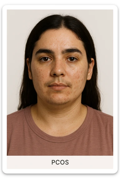 Donna con pcos con eccesso di androgeni sticker