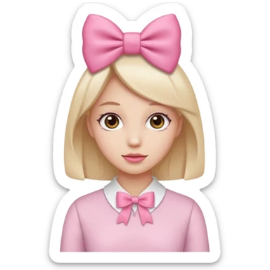 Moño Rosa femenino  sticker