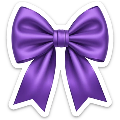 Purple bow sticker