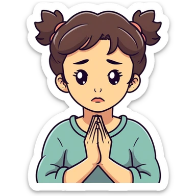 A brunette girl disgusted at something that was said  sticker